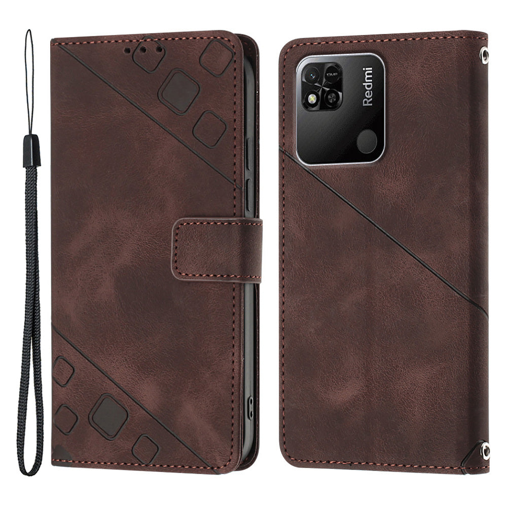 For Xiaomi Redmi 10A PT005 YB Imprinting Series-6 Phone Cover Skin Touch Stand PU Leather Phone Wallet Case For Xiaomi Redmi 10A PT005 YB Imprinting Series-6 Phone Cover Skin Touch Stand PU Leather Phone Wallet Case